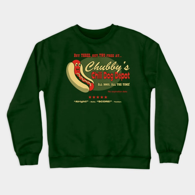 Chubby's Chili Dog Depot Crewneck Sweatshirt by robotrobotROBOT